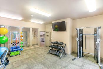 Fitness studio with cardio & free weights